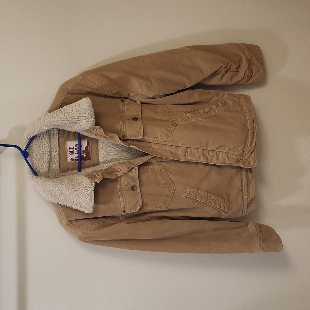 Old Navy Men's Corduroy Button up Jacket khaki colored